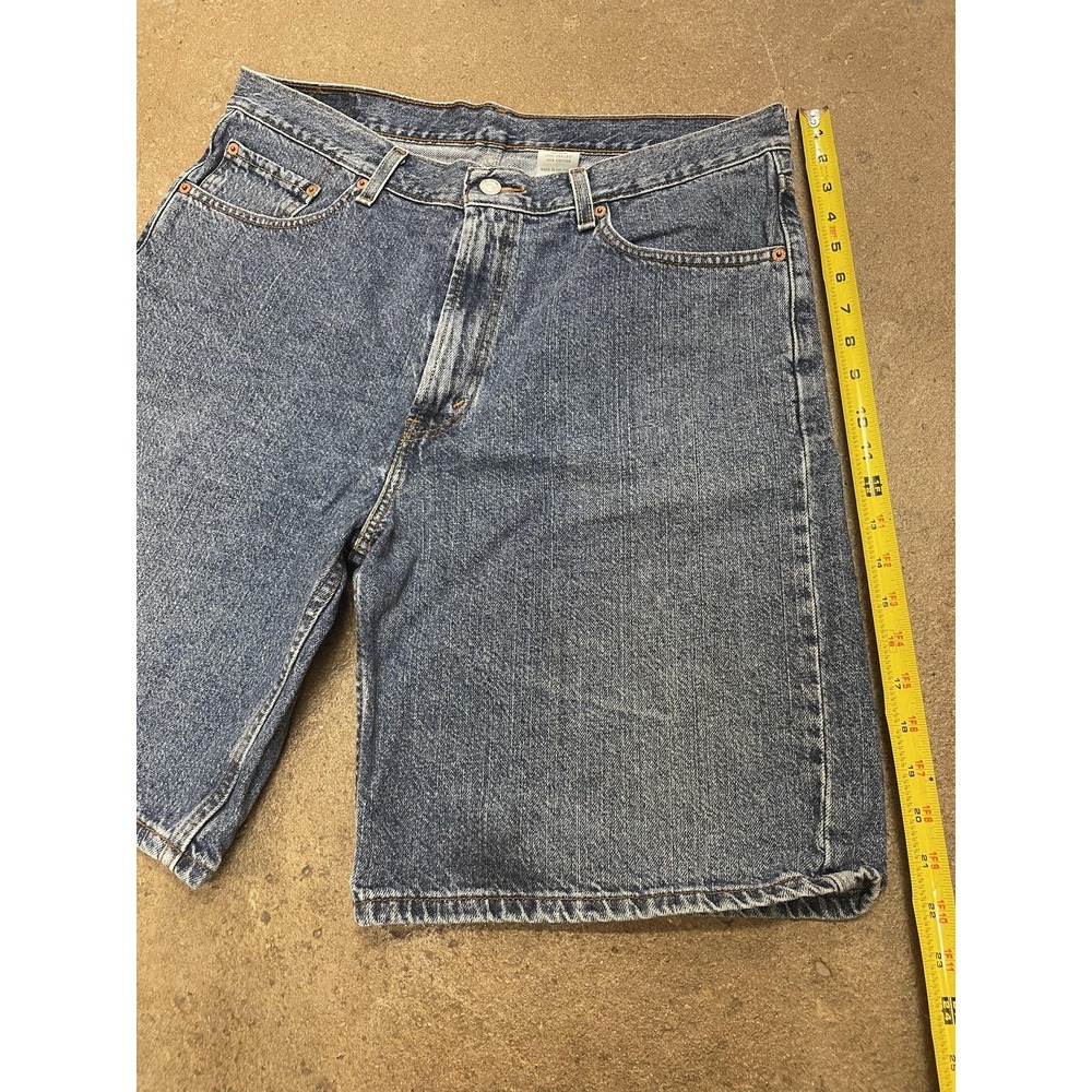 Levis 550 Shorts Mens 36 Blue Denim Relaxed Fit Bermuda Stone Wash 5-Pocket - Picture 16 of 16
